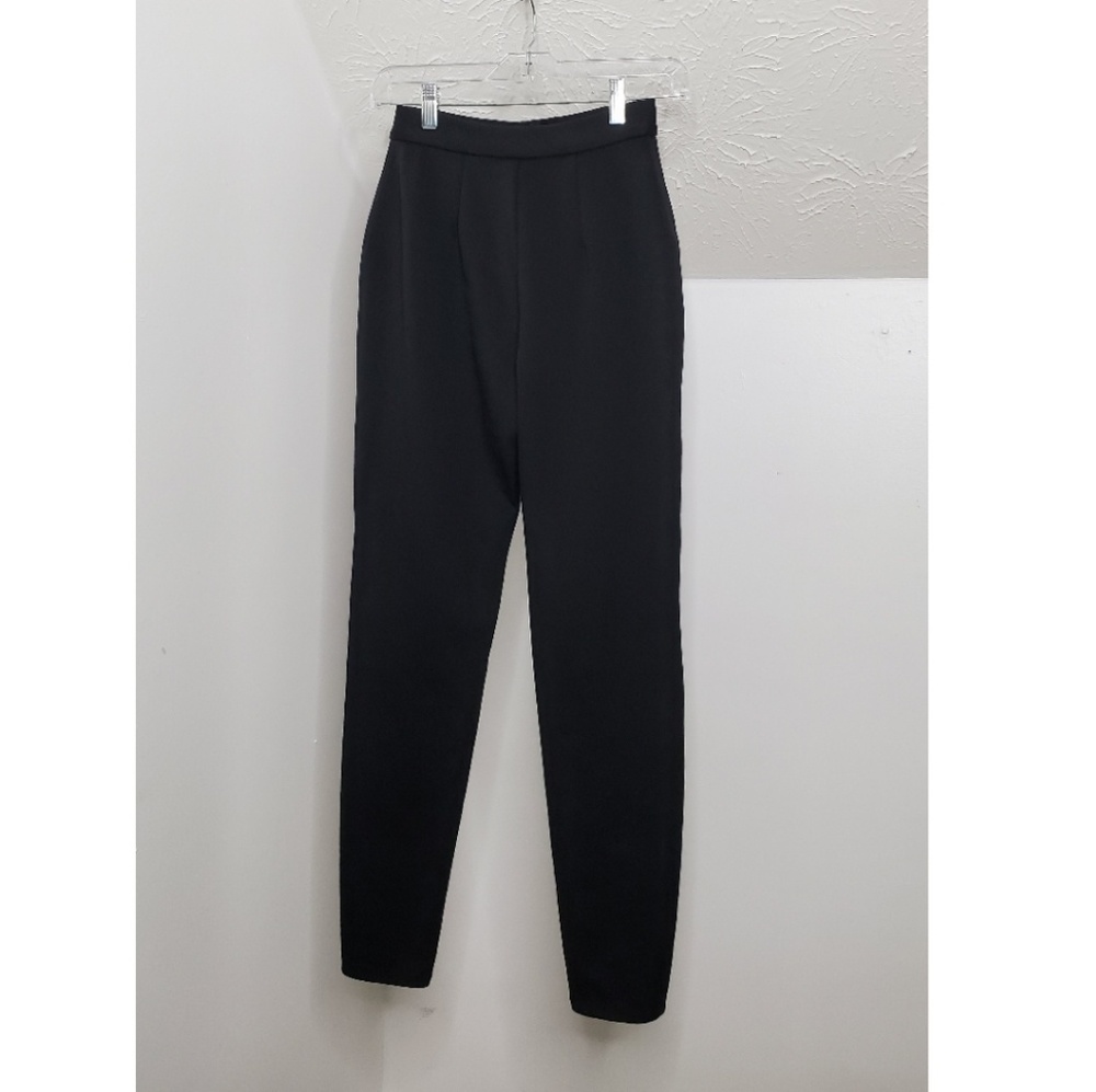 Oscar de la Renta Black High Rise Stretch Skinny Pants Size 4 (Fit 2) - Picture 3 of 6